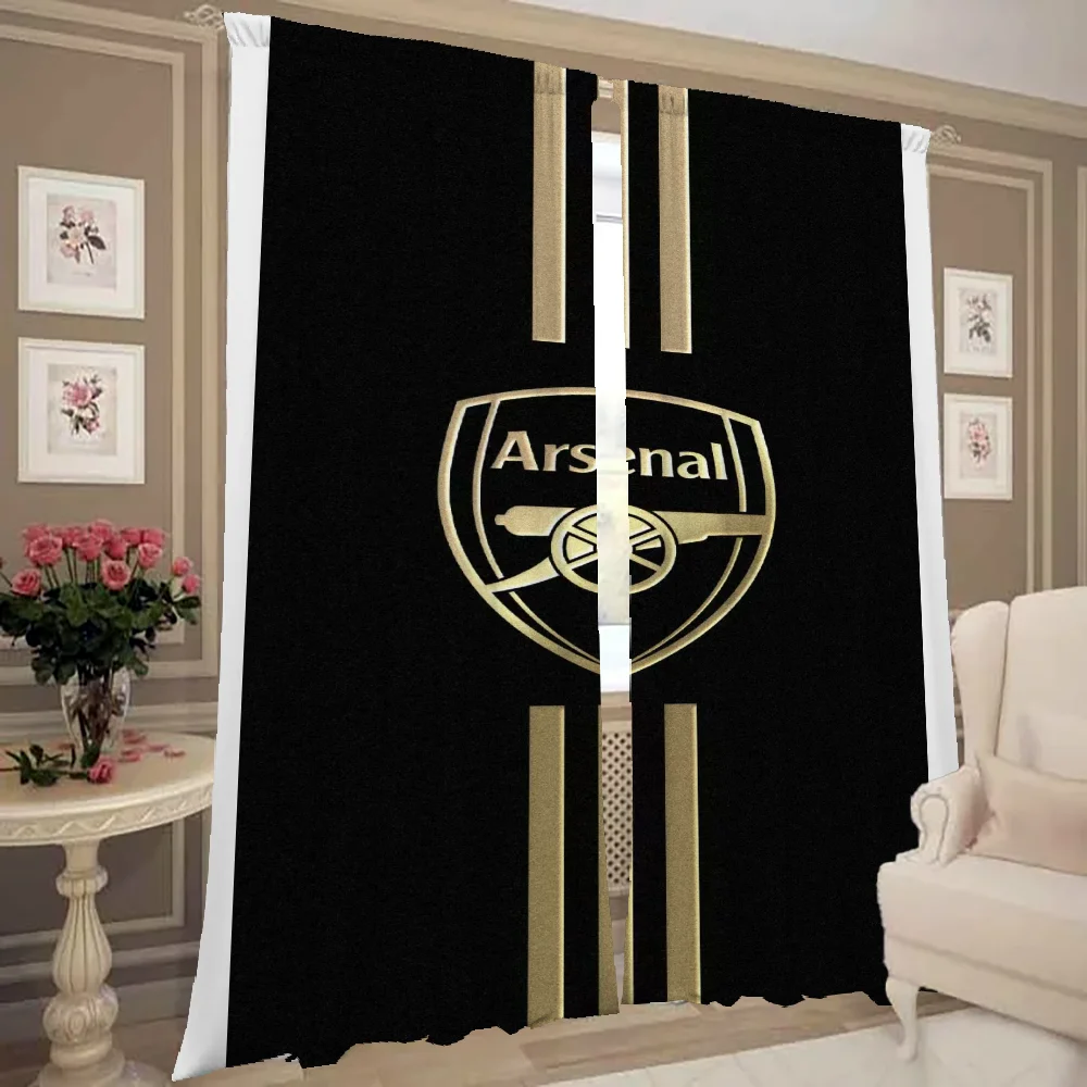 Long Curtains for Living Room 2 Pieces Blackout Curtains Door Curtain  A-arsenal-l Fc Bedroom Decoration Partition Kitchen Shade