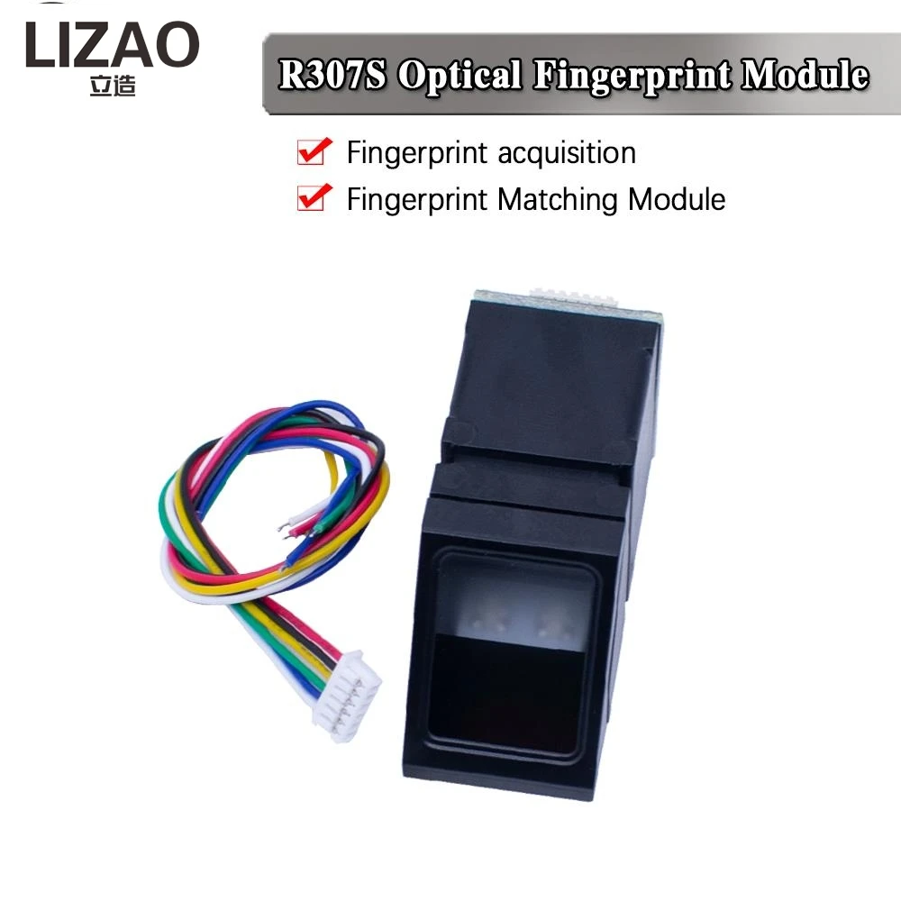 LIZAO R307S Optical Fingerprint Module, High Precision Fingerprint Recognition Board for Arduino & Security Projects