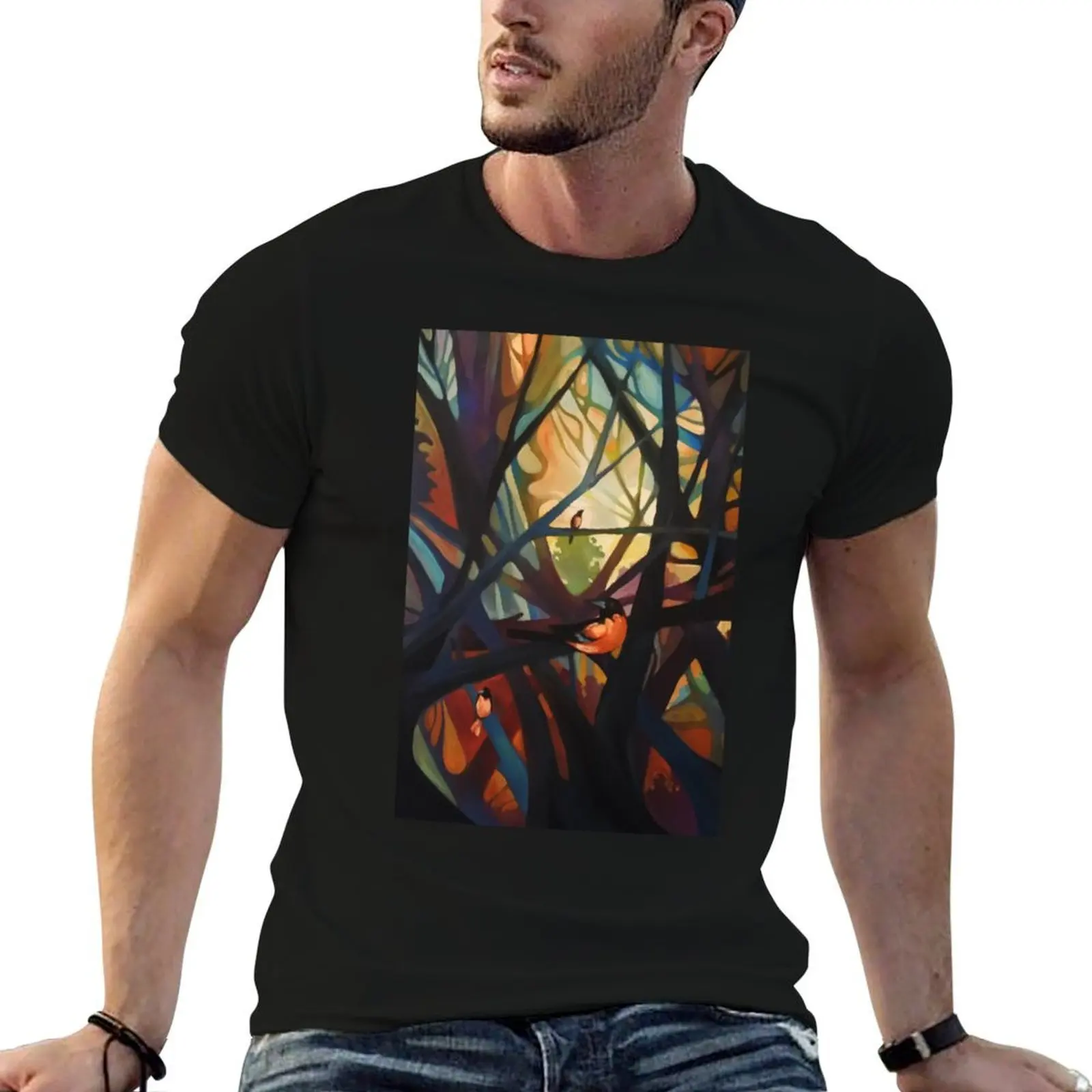 

Oriole Morning T-Shirt man t shirts cotton cotton t shirt man T-Shirt