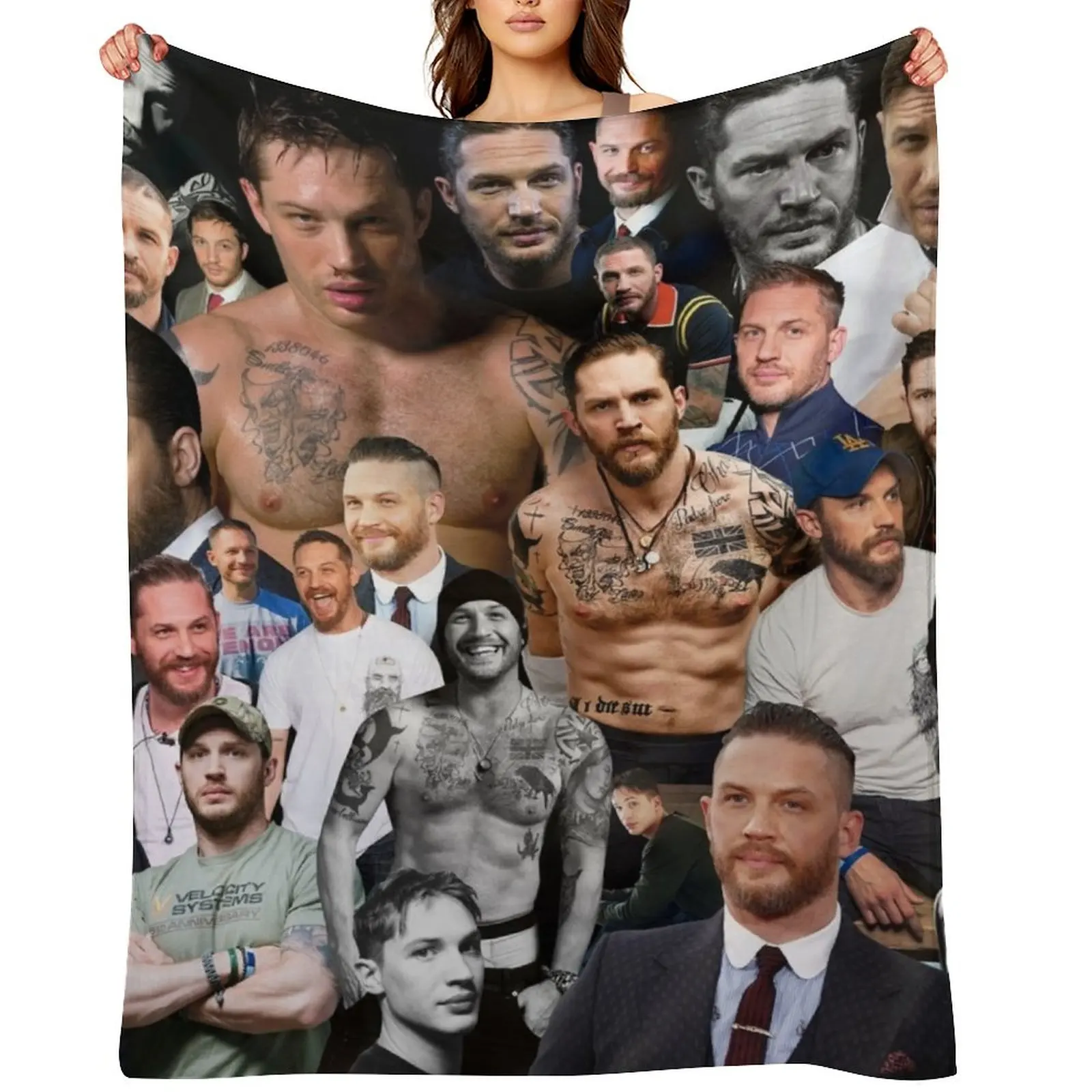 

Tom Hardy Throw Blanket Softest Luxury Thicken Hairy Flannel Fabric Blankets