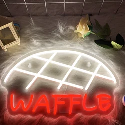 Waffle Neon Lights, Green Neon Lights, Party Signs, Room Decorations, Living Room Decorations