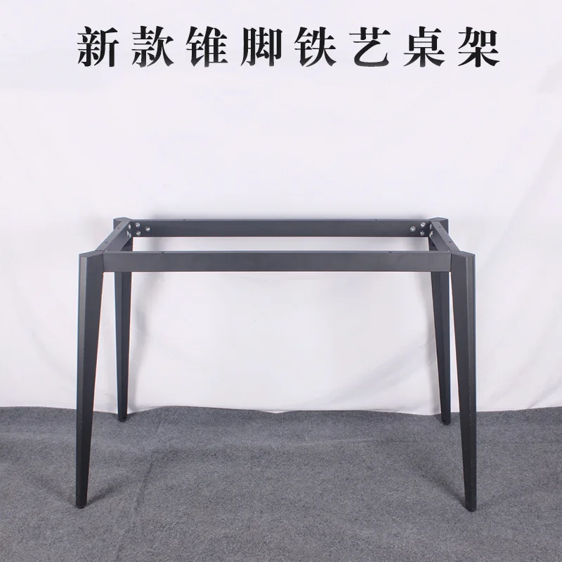 Wrought iron desk support computer desk leg rock solid wood dining table foot desk support metal tea table foot