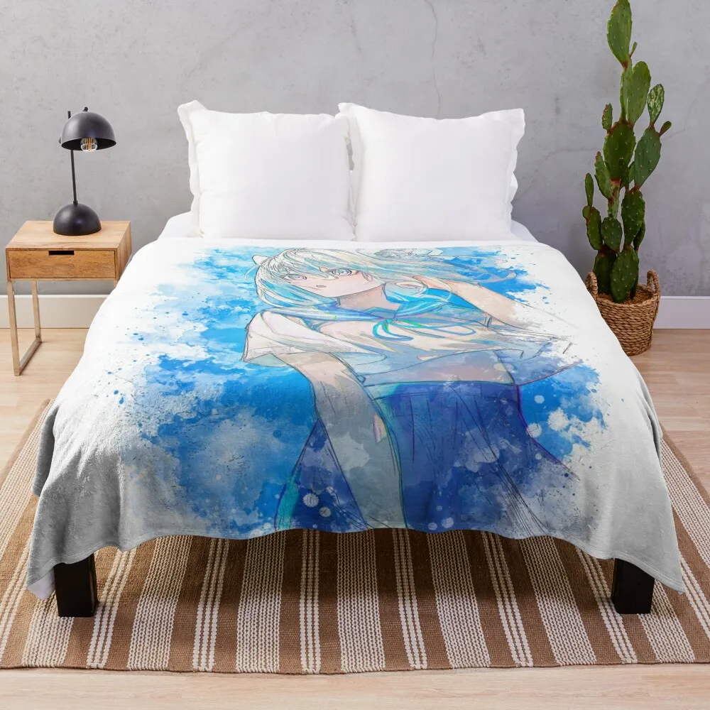 Mayoi Shigure Watercolor Throw Blanket Personalized Gift For Sofa Thin Blankets