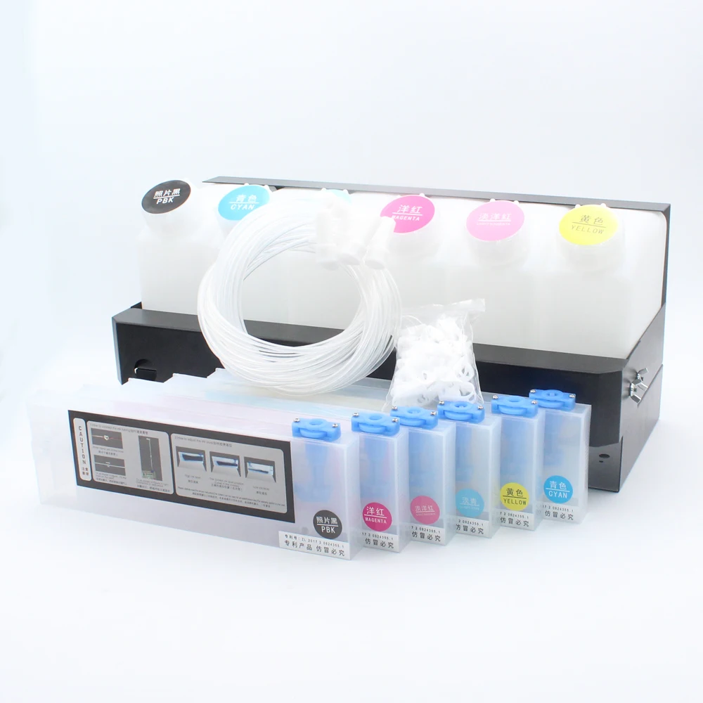 6 Color 6 Cartridge Without Chip CISS Bulk Ink Supply System For Roland Mimaki Mutoh Inkjet Printer Continuous Ink Supply System