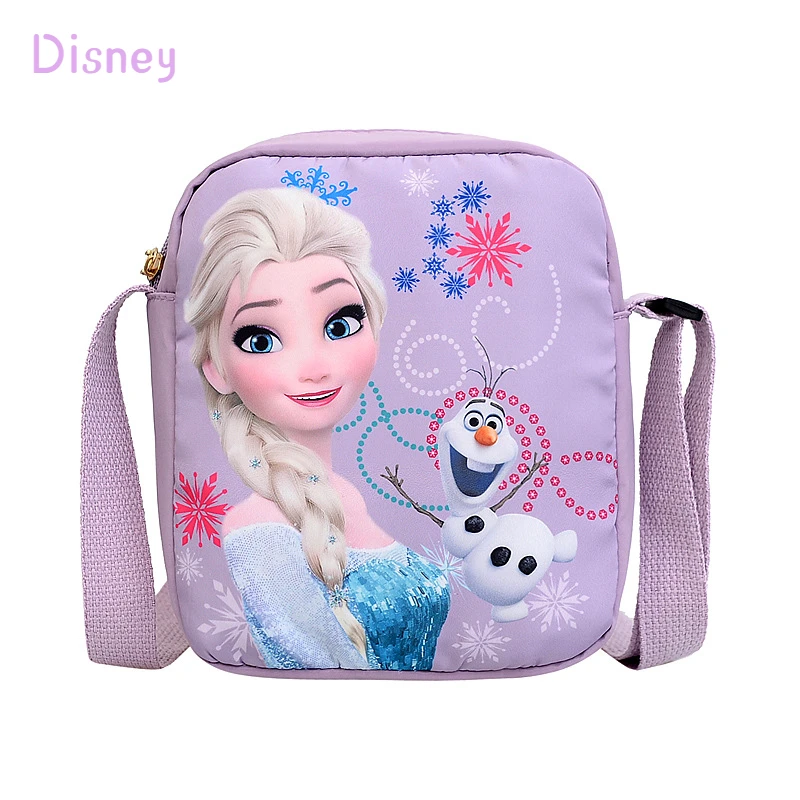 Disney Frozen Elsa Children's Shoulder Bag Cartoon Cute Baby Girl Elsa Princess Print Large Capacity for Travel Crossbody Bags