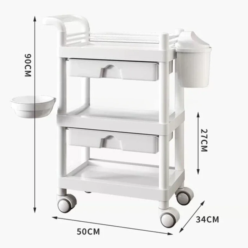 

Spa Rolling Lash Salon Trolley Pedicure Nails Cosmetic Hairdresser Salon Trolley Beauty
