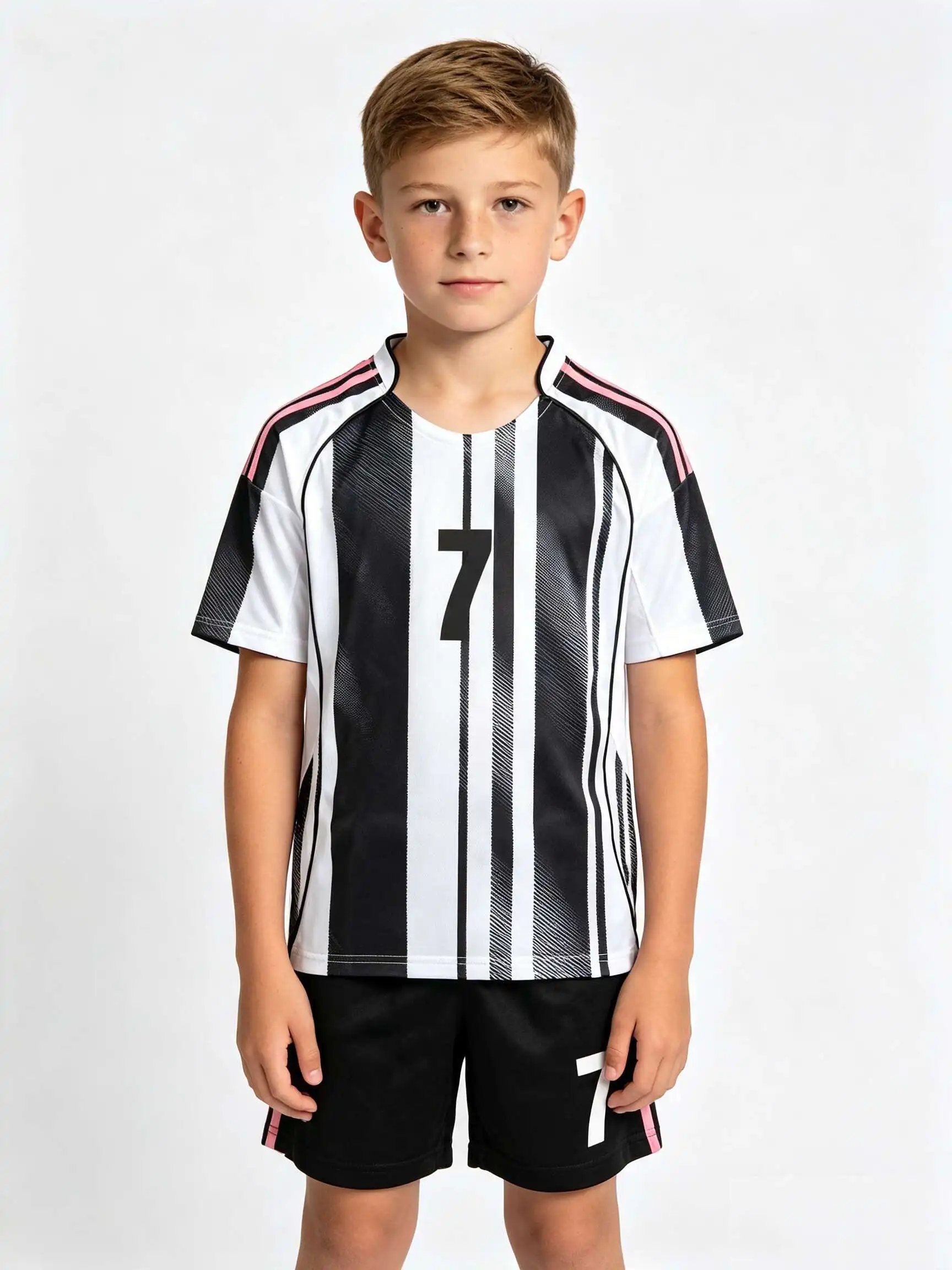 Unisex Blank Soccer 2‑Piece Set, Kids Adults Parent‑Child Kit, Custom No.1 7 8 9 10 for School Outdoor Team Sports