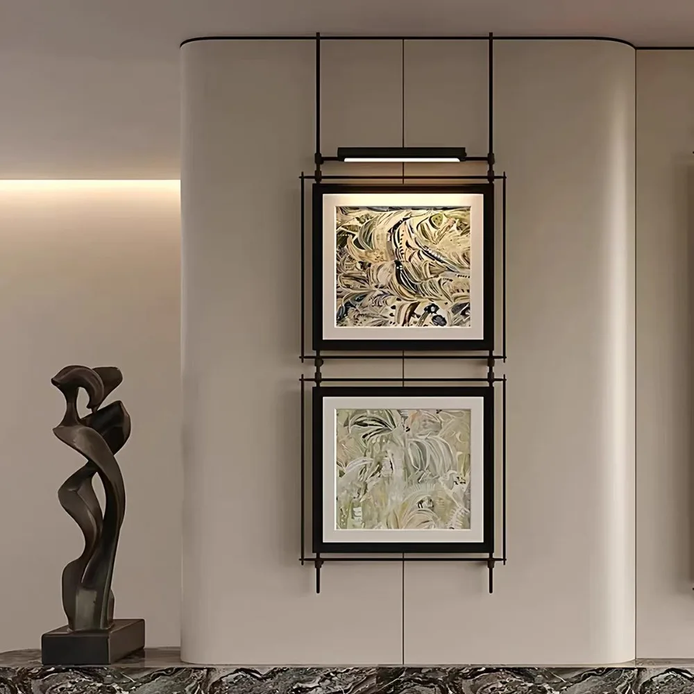 Wabi Sabi Style Metal Suspension Led Decorative Painting Home Decoration Living Room Bedroom Dining Room Corridor Mural Light