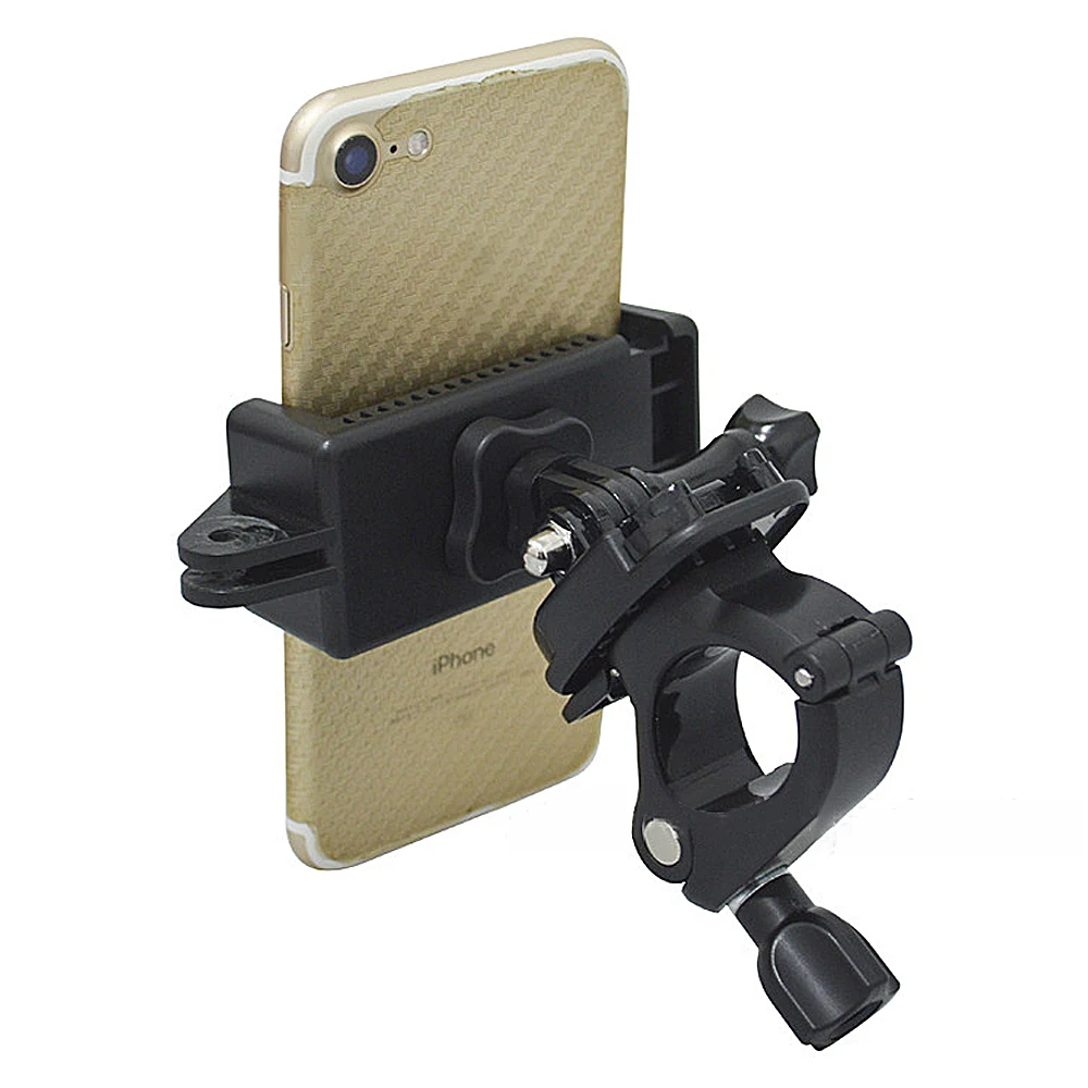 Motocicleta Bike Handle Bracket para Ciclismo, Action Camera Mount, Fixing Base, GoPro Acessórios