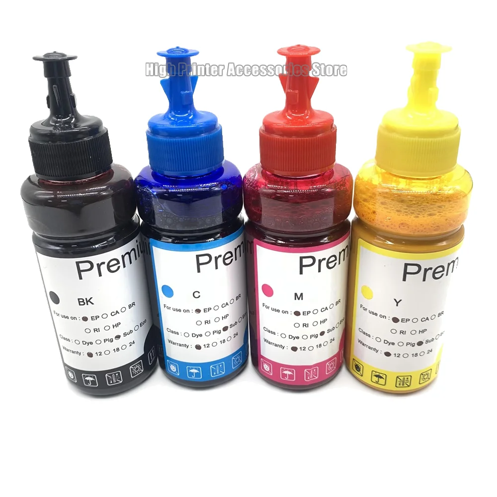 

Универсальные сублимационные чернила с покрытием для настольного принтера Epson, теплопередача для футболки, маски для лица, хлопковые кружки, 100 мл