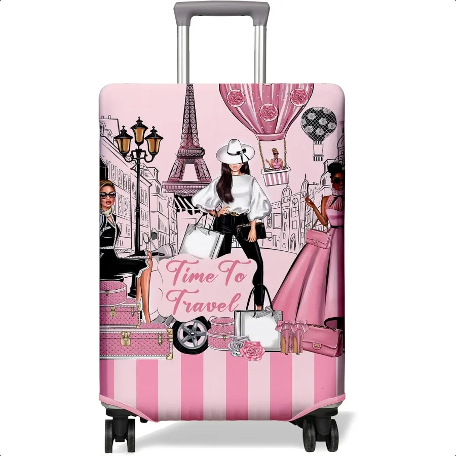 

Travel Lage Cover Suitcase Protector Fits 1832 Inch Wheel Covers PatternedTravel Related Items Flower Lage Protector Elastic L