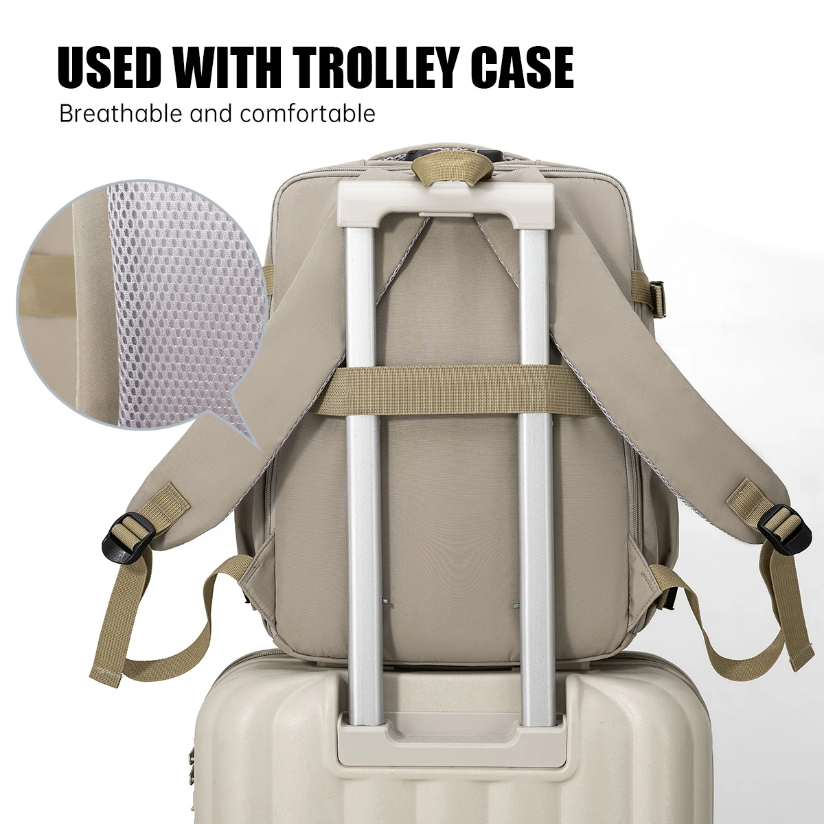New Commuter Backpack for Women, Lightweight Business Casual Backpack with Password Lock, Computer Backpack for Men, Headphone Hole, for Business Trips, Travel, Students