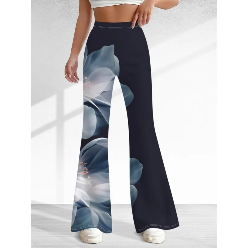 Unique pattern printed wide-leg pants with artistic design, suitable for daily casual wear of teenagers aged 7 to 16.