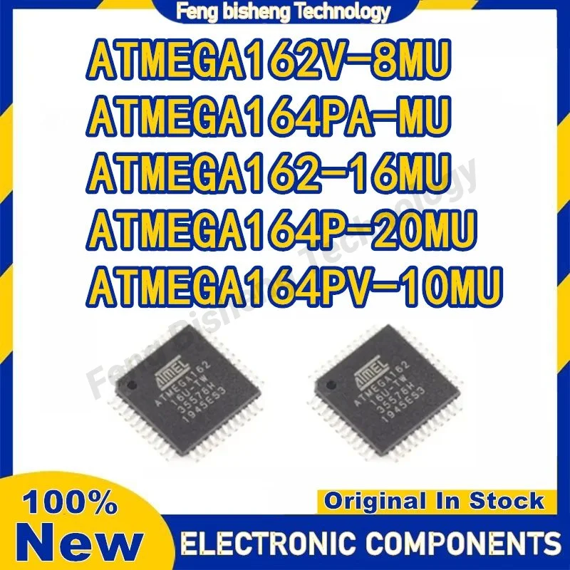 ATMEGA162-16MU ATMEGA162V-8MU ATMEGA164P-20MU ATMEGA164PA-MU ATMEGA164PV-10MU ATMEGA162 ATMEGA164 ATMEGA IC MCU Chip QFN-44
