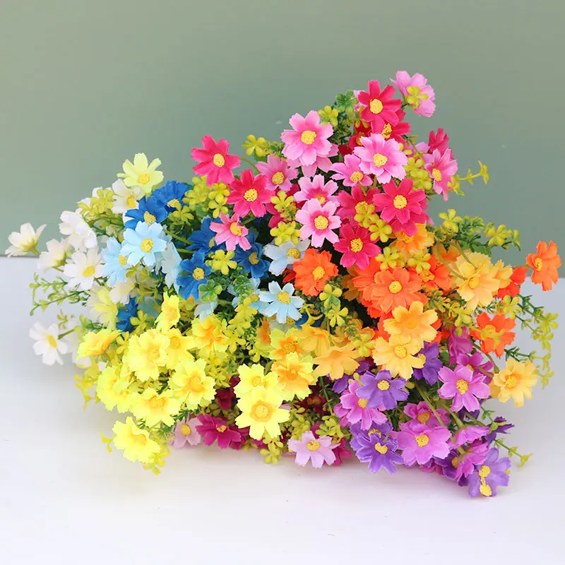 

Wall Flowers Decoration Artificial Silk Flowers For Flowerbed Decoration Outdoor Hanging Basket Decorar Fake Plants Yellow