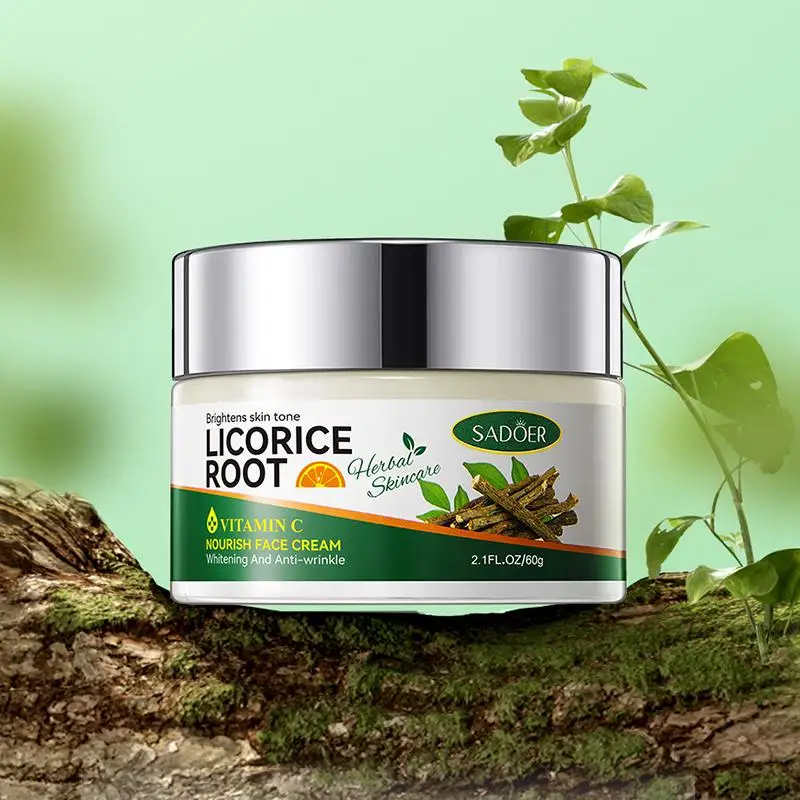 

2pcs SADOER Licorice VC Nourishing Cream Moisturising & Hydrating Whitening Cream De-Yellowing & Brightening Cream For Women