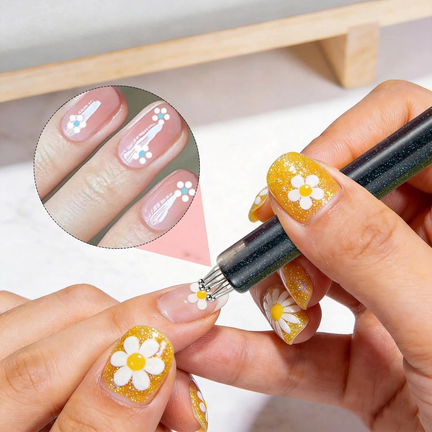 Nail Dotting Pen for Floral Design -Stainless Steel Ball Tip Art Tool for DIY Fingernail Paint Sculpt, Acrylic Markers for Salon view 5