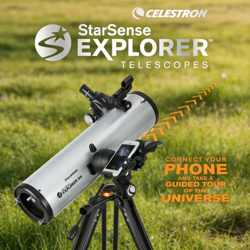 

Celestron DX130AZ StarSense Explorer Smartphone App-Enabled Reflector Newtonian Astronomical Telescope 130/650mm