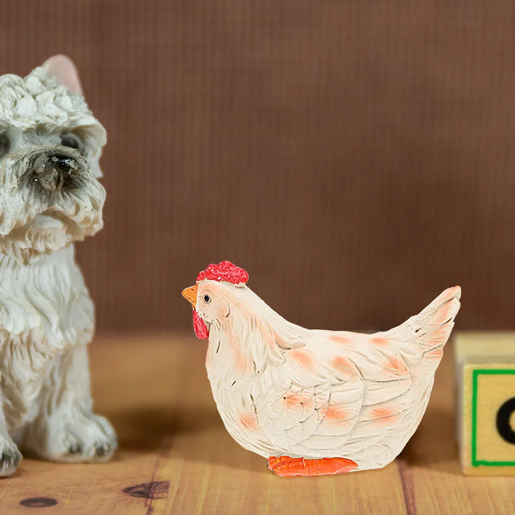 

Resin Hen Statue Bright Color Farm Animal Decor for Garden Home Desktop Display Indoor Outdoor Decoration Collection Resin