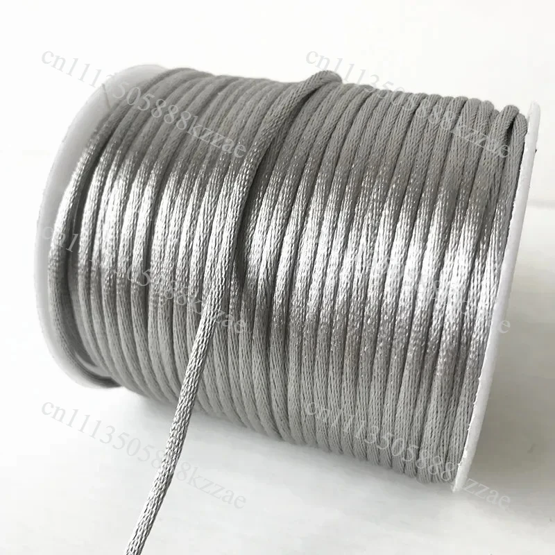100M/Roll Strong Braided Macrame Silk Satin Nylon Cord Rope For DIY Making Findings Beading Round Thread Wire Woven Bracelet 2mm