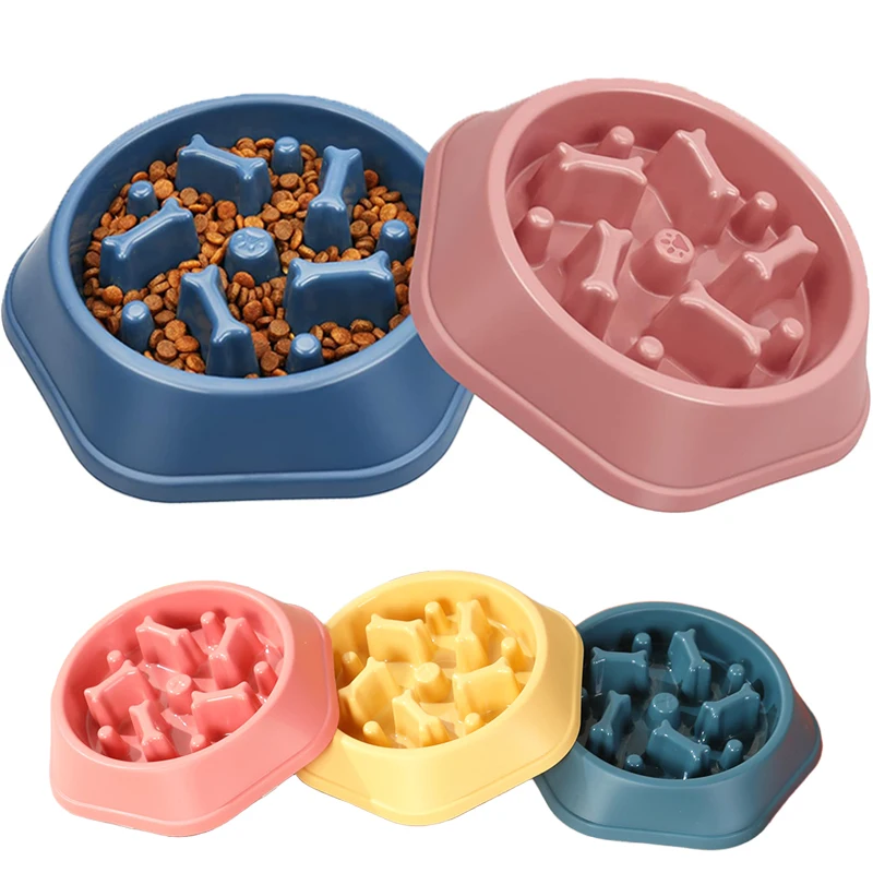 Non-slip Slow Feeder Dog Bowl Anti-glutton Dog Food Bowl Keep Fit Dog Bowls Slow Feeding Bowls for Dog Medium Small Breeds