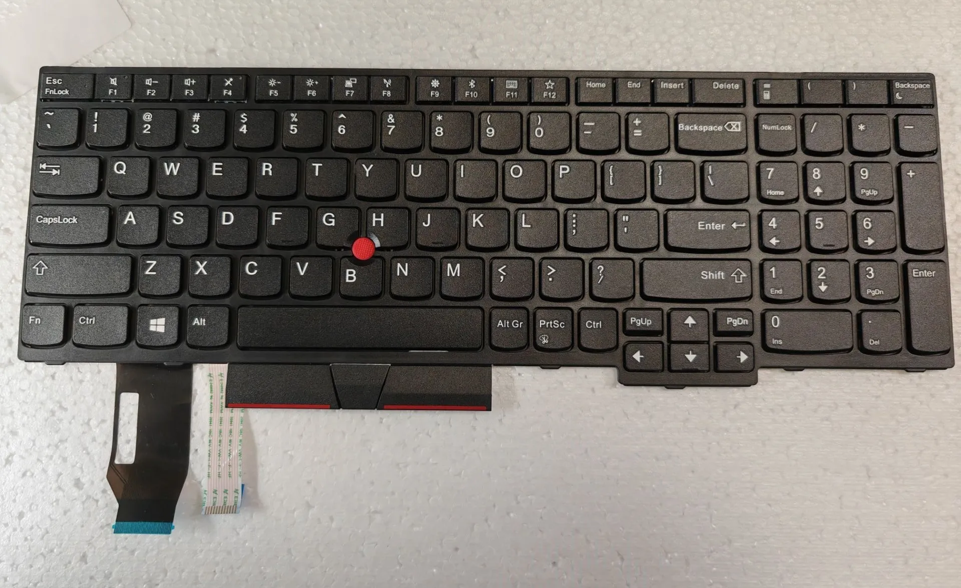 Klawiatura US dla Lenovo ThinkPad E580 E585 E590 E595 L580 T580S T590 P52 P53 P72 P73 bez podświetlenia czarna ramka
