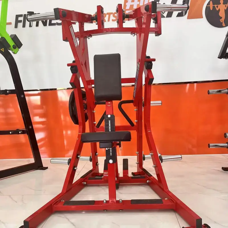 Gym Equipment Plate Loaded Strength Backing Training Fitness Equipment Iso-lateral Lat Pull Down Low Row Machine