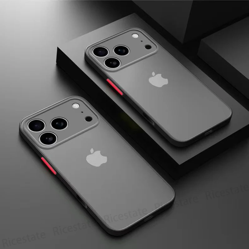 Armor Bumper Shockproof Phone Case For Apple iPhone 17 Pro Max iphone17 Pro Max 17Pro 17 Air Bumper Hard PC Cover Fundas