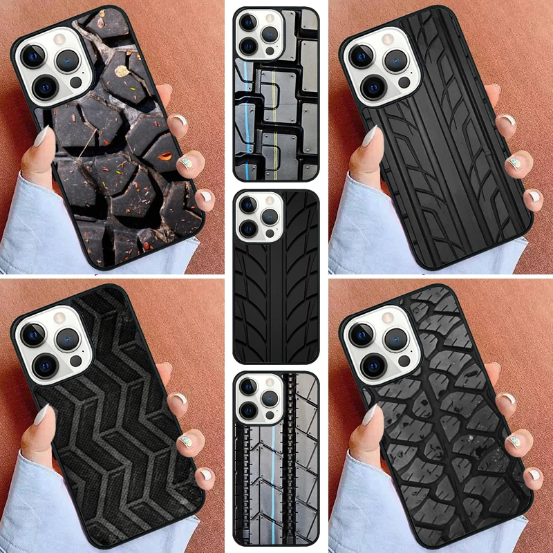 Tire Tread Wheel Phone Case For iPhone 16 15 14 Pro 11 13 12 Mini Max SE 2020 6 7 8 Plus Cover Capa