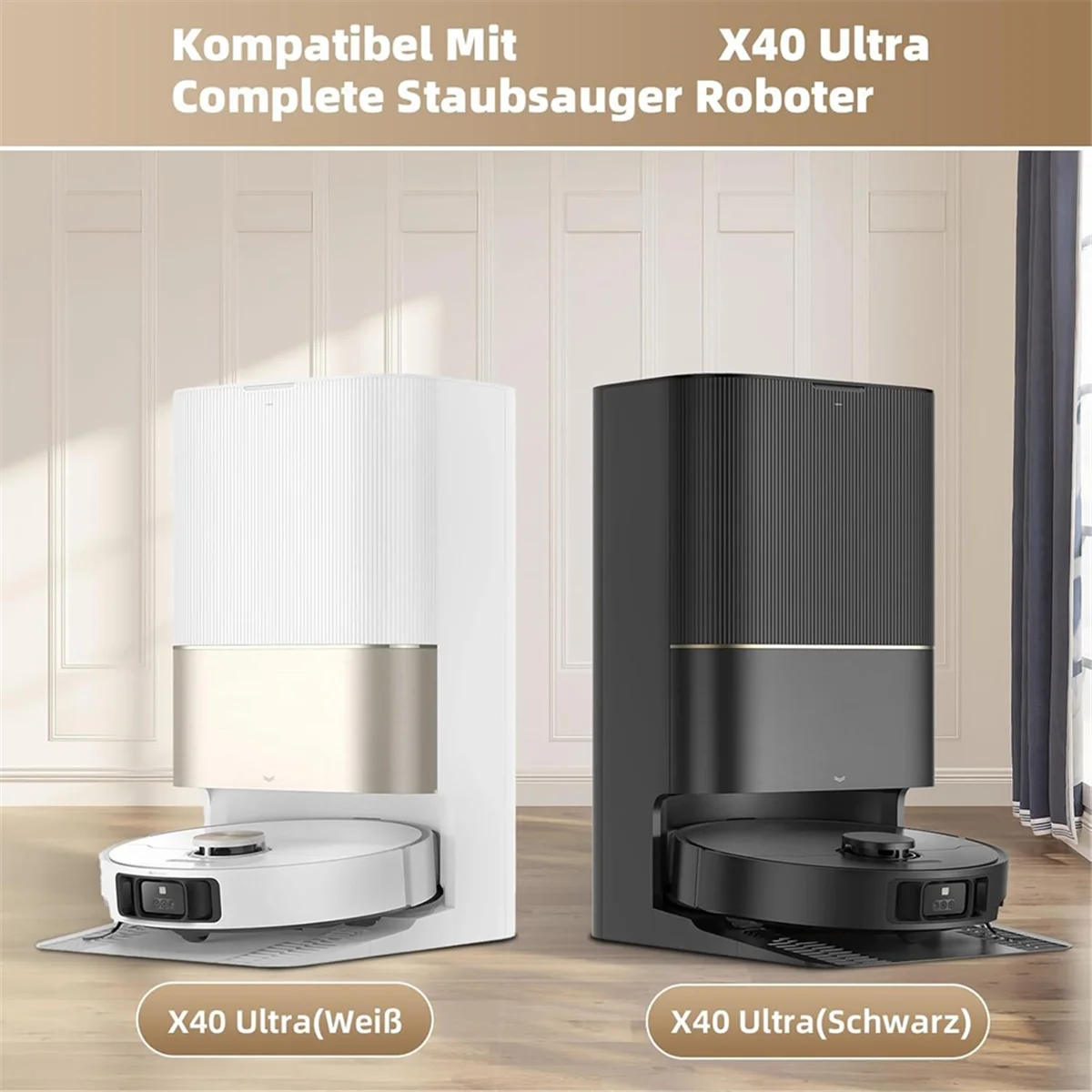 Untuk Dreame X40 Robot penyedot debu Ultra lengkap sikat sisi utama Hepa Filter kain pel bagian pengganti kantung debu