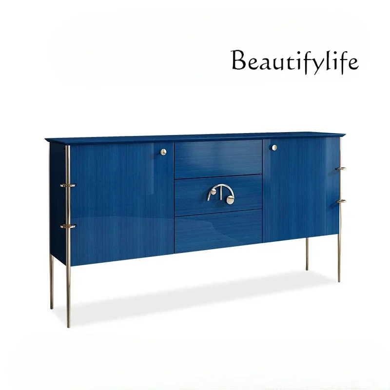 

C Американский обеденный боковой чайный шкаф из цельного дерева, роскошный ресторанный шкаф для хранения вещей, вилла для гостиной, новый китайский входной шкаф