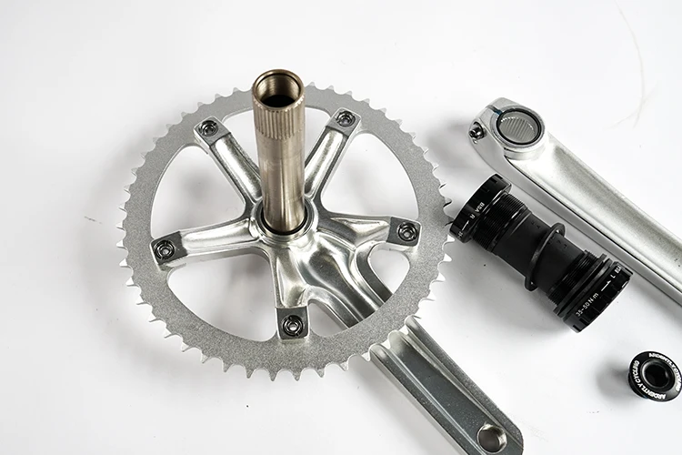 Ardently Fahrrad Hohl Integrierte Kurbelgarnitur FixeGear Kurbel 48T 165mm Spur Single Speed Fahrrad Kurbel Set BCD144mm Alumniun mit BB – Detail 12