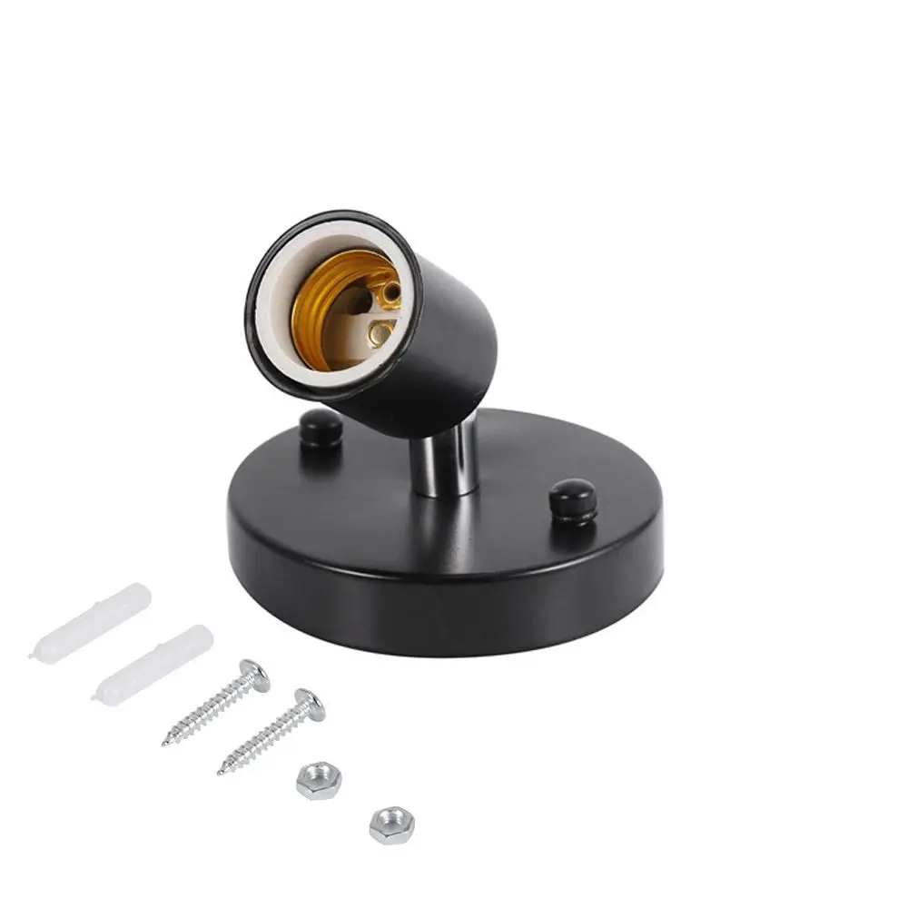 

Restaurant Metal Antique Wall Lamp Screw Bulb 180 Degrees Lamp Base Lamp Socket Holder Light Socket Bulb Holder