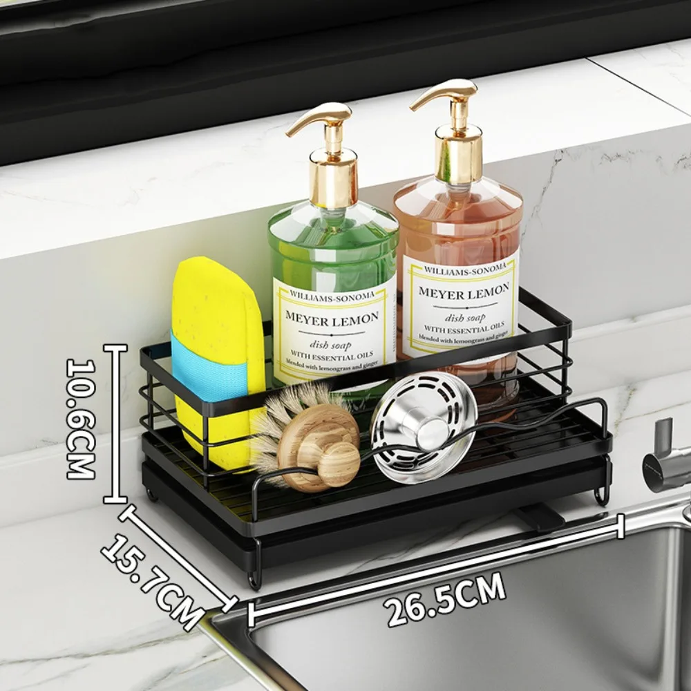 

Полка для кухонной мойки из нержавеющей стали, нержавеющий быстросохнущий органайзер для кухонных полотенец, самоустанавливающийся с держателем для палочек для еды