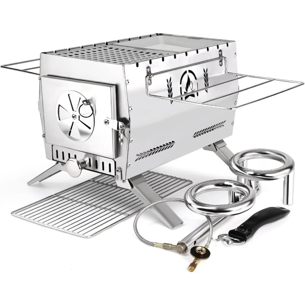 

Fire Pits,Propane fire pit smokeless camping stove, stainless steel fire pit with isobutane hose and regulator,Fire Pits.