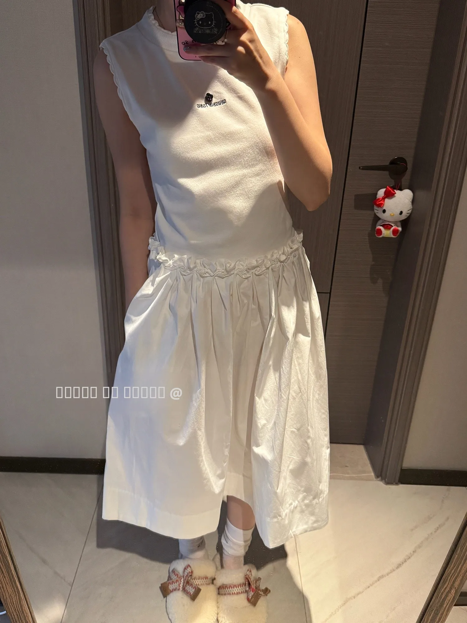 

Hand-Sewn Relaxed Waist Umbrella Skirt with 3D Flower Decoration Casual Sle Ci Commute Ladies Skirt Loose Fit Summer 2025