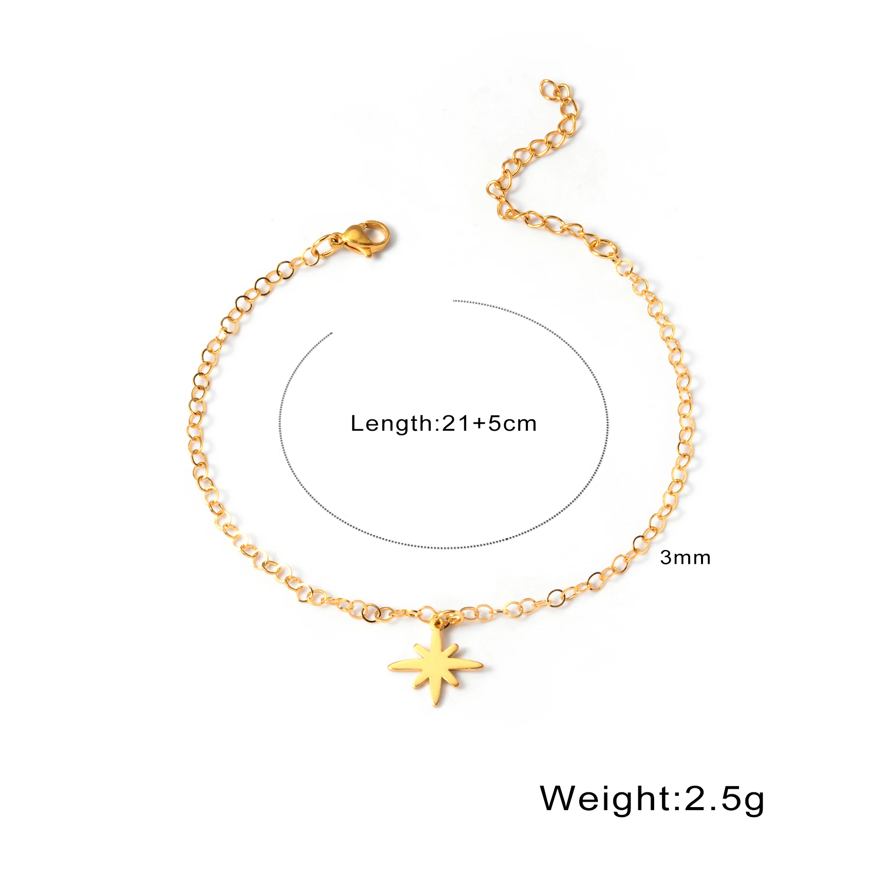 Lenght 21cm+5cm Simple Fashion Bracelet For Women Multi style Stainless Steel Classic Charm Pendant Daily Jewelry