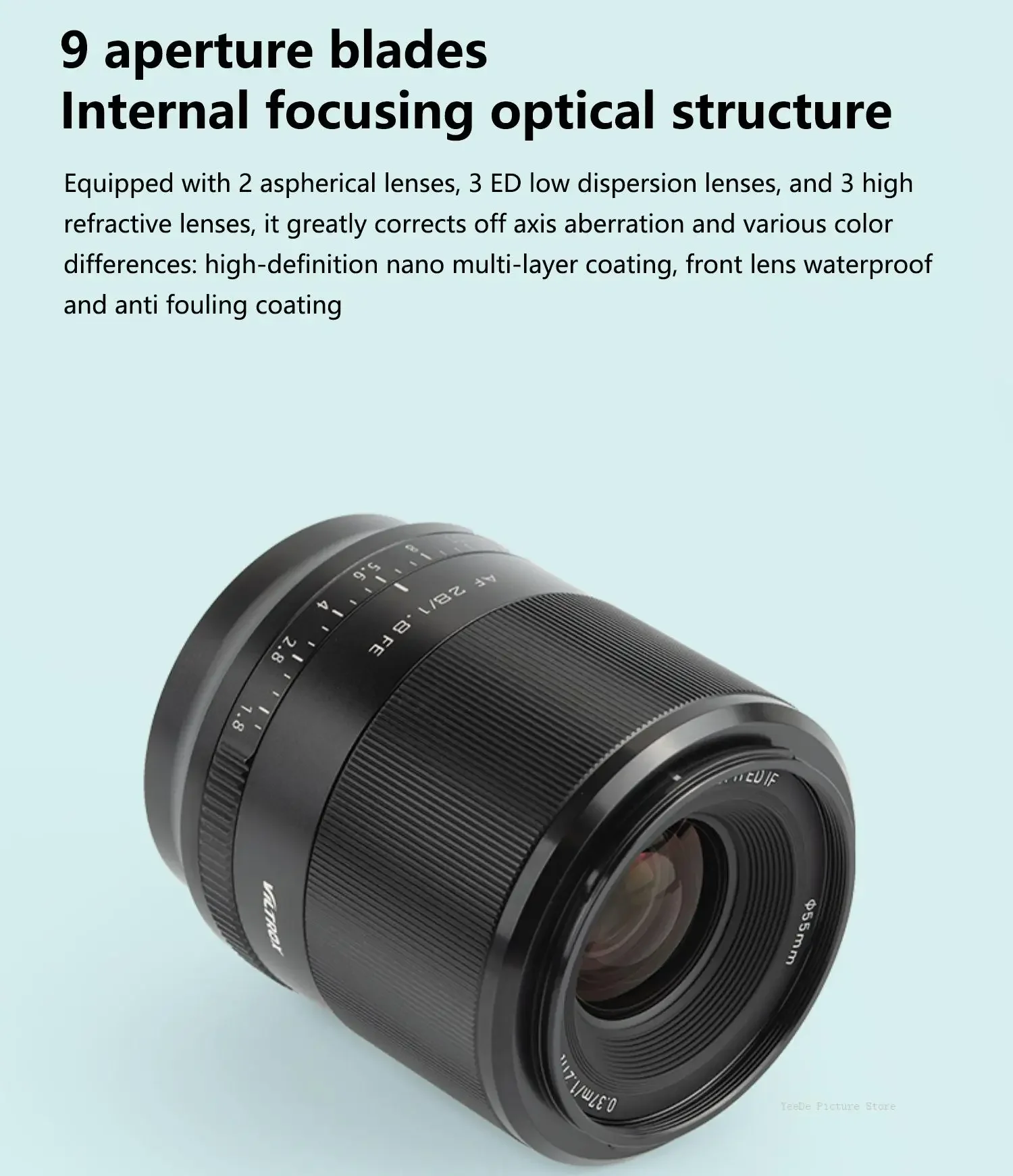 Lente Viltrox 28mm F1.8 Full Frame Lente de foco fixo grande angular para câmera Sony E-Mount A7 A7S A7R A7C A7II A7SII A7III A7SIII
