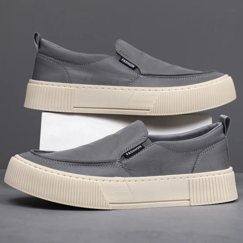 Taglia 48 Scarpe da uomo Scarpe casual con plateau da uomo Scarpe da uomo in tela traspirante Slip on Flats Mocassini da uomo Scarpe comode da passeggio leggere