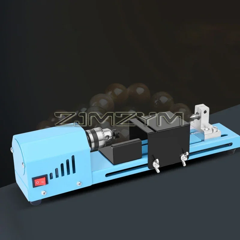 Mini Wood Lathe Machine Buddha Pearl Lathe Grinding Polishing Wood Drill Rotary Tool DIY Woodwork Tool