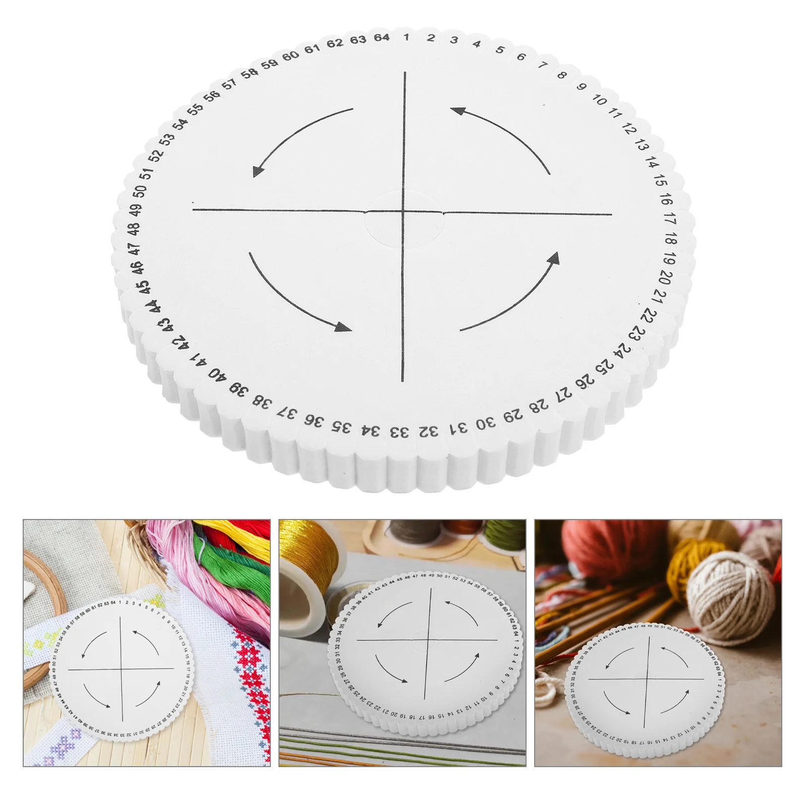 Placa de disco trenzado de 64 ranuras, diseño grueso y duradero para pulsera tejida de más de 24 hilos, herramienta artesanal de cuerda, cuentas de disco Kumihimo