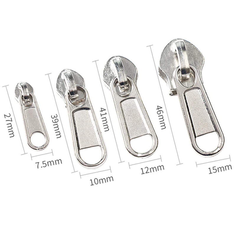 5/8Pcs 4 Sizes Universal Instant Fix Zipper Repair Replacement Slider Zippers For Sewing Clothes Bag Luggage Fix Repair