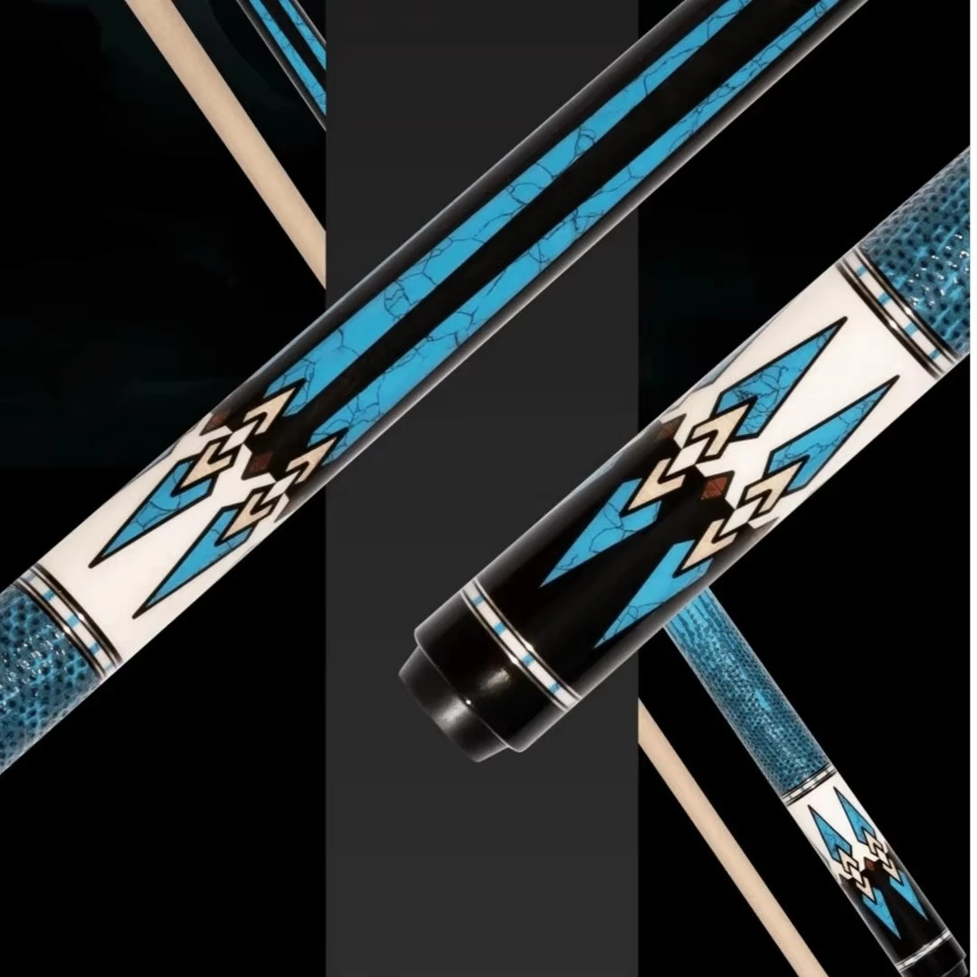 Lankou Overlord Wing Pool Billiard Cue 3/4 Jointed 1/2 Split Punch Cue Big Head Chinese Style Black Maple Wood Chu Bingjie Same