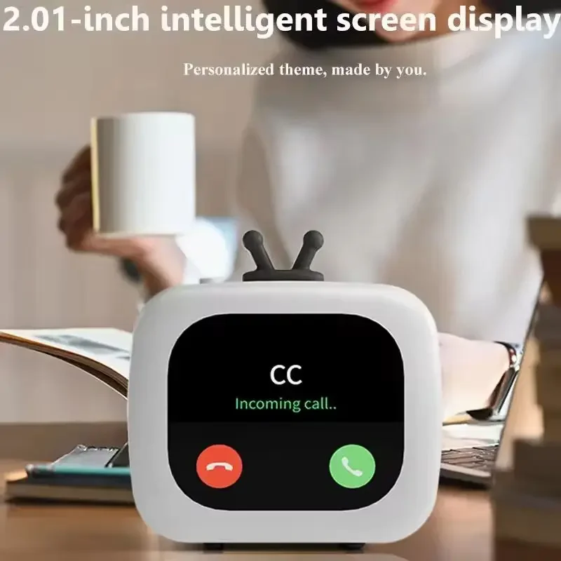 NewMini الذكية سماعة لاسلكية تعمل بالبلوتوث المتكلم شاشة تعمل باللمس المنبه الموسيقى بلوتوث الاتصال APP التحكم مضخم الصوت مع ألبوم الصور #2