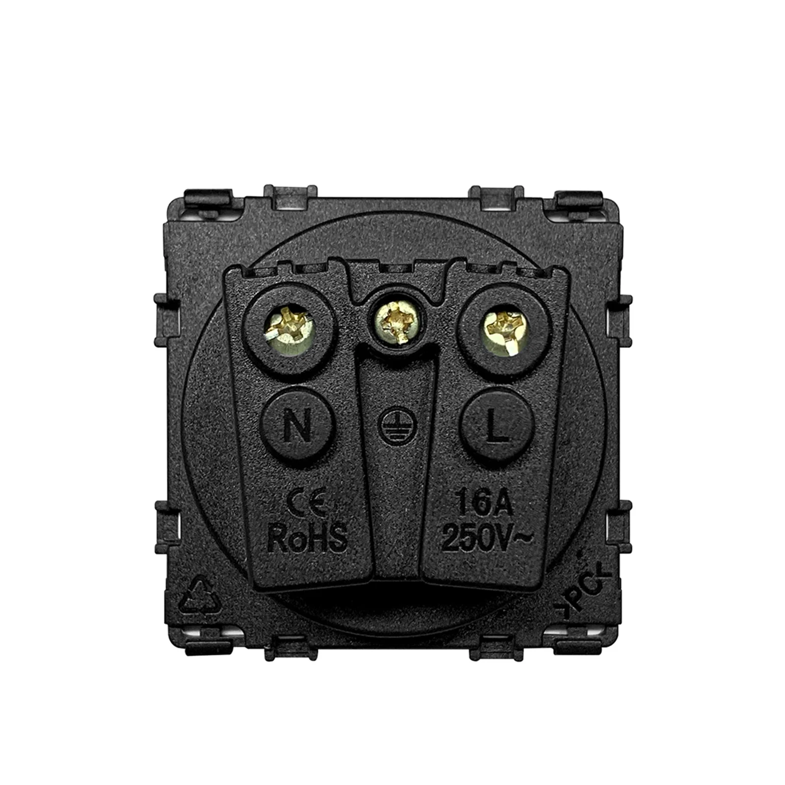 BSEED French Plug Wall Socket With Plastic Cover Function Key Free Combination Home Improvement Bathroom Outlet Waterproof 16A