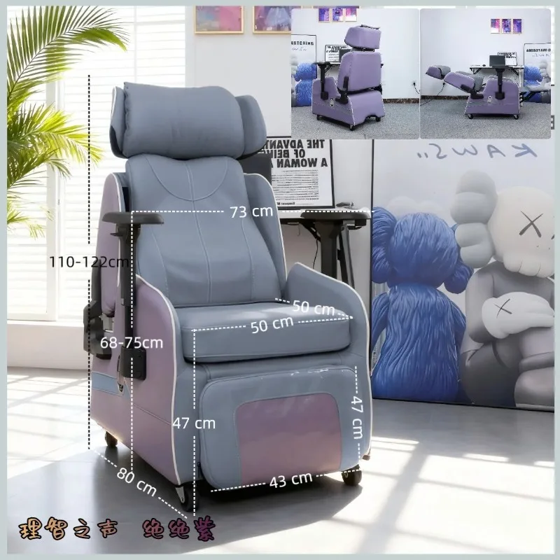 E-sports Internet cafe sofa chair, single integrated table and chair can be reclined lazy backrest office chair