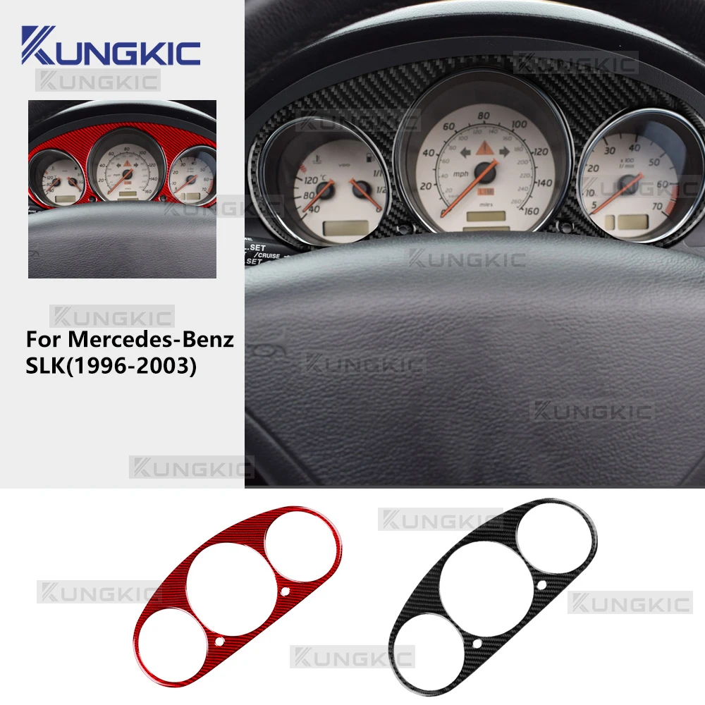 

Наклейка-накладка на рамку спидометра из настоящего мягкого карбона для Mercedes-Benz SLK R170 1996-2003 годов