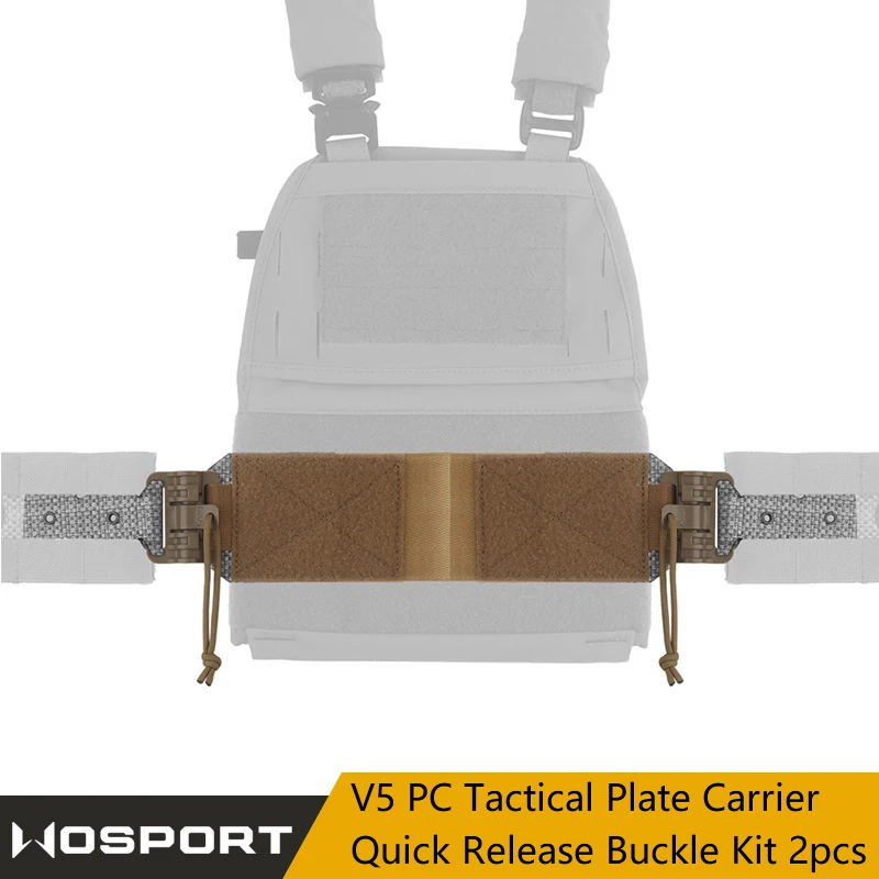 V5 PC Tactical Plate Carrier Quick Release Buckle Kit 2pcs, Quick on and off, Exclusive Quick Release Accessories