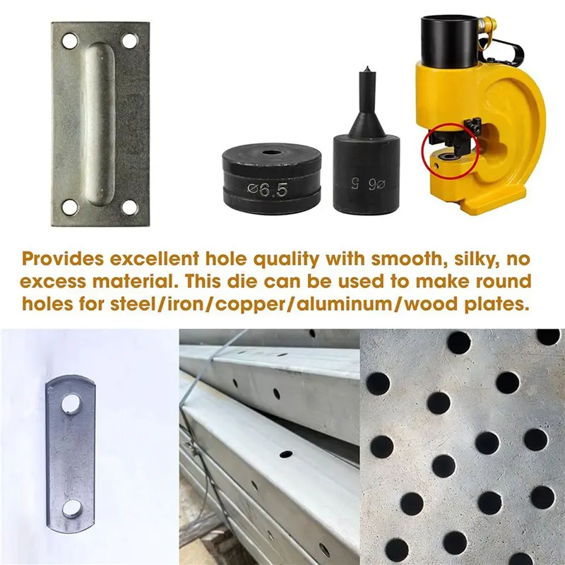 أداة ثقب هيدروليكية ABAG لآلة CH70 CH-70، أداة ثقب هيدروليكية 6.5 مم، قطعتان، أسود #2