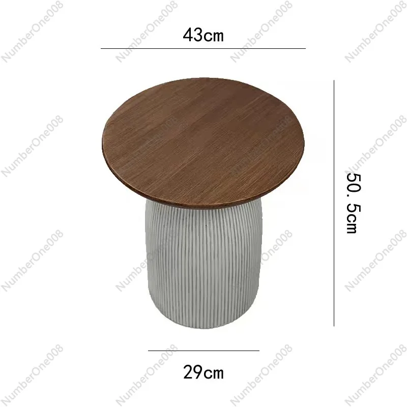 

Nordic Modern Round Side Table - Minimalist Accent Table for Living Room, Balcony, Cafe Indoor/Outdoor Use